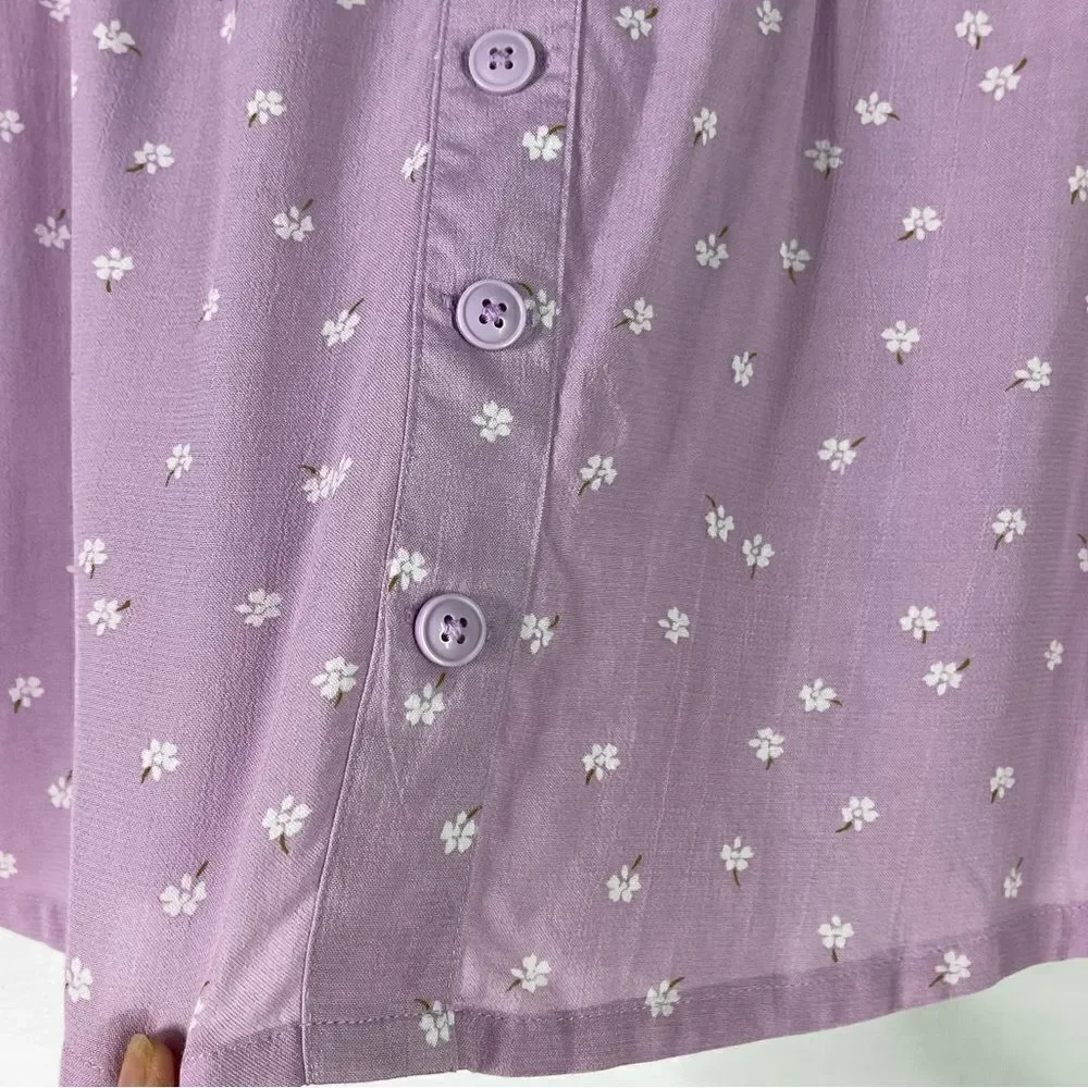 NWT Aeropostale Button Front Floral Mini Skirt - XS